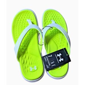 Under Armour NWT UA Women's 7 NEON Ignite Pro Marbella‎ Slide Flip Flop Sandal